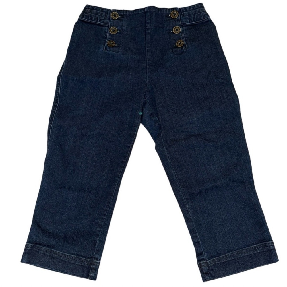 Ralph Lauren Lauren Jeans CoDark Washed Cropped Sailor Jeans 6 Petite
